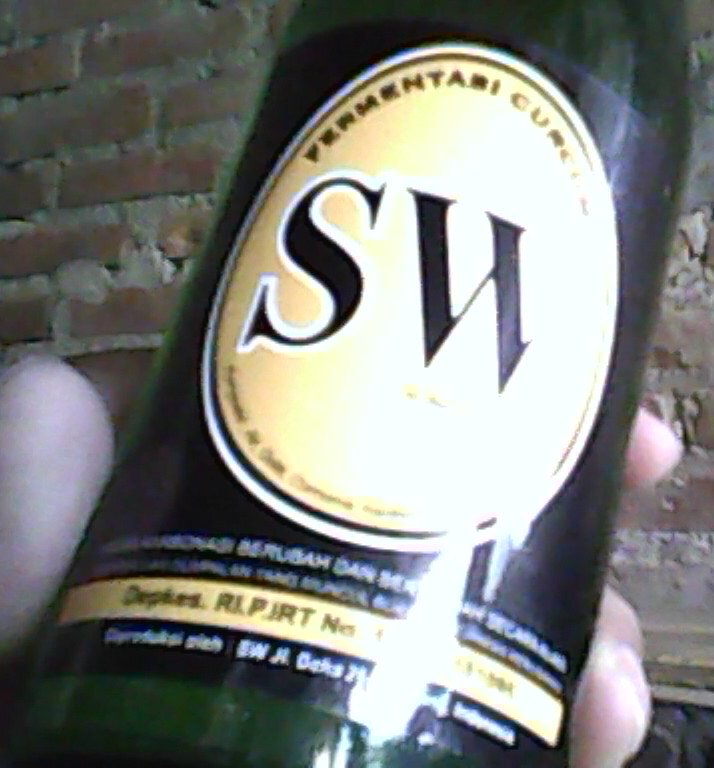 label depan Minuman Fermentasi Temulawak "SW"