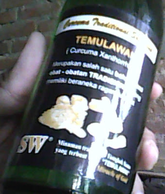 label belakang Minuman Fermentasi Temulawak "SW"